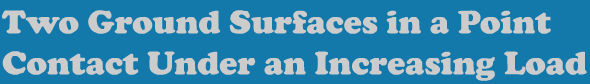Two Ground Surfaces in a Point Contact Under an Increasing Load